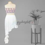 Shein Asymmetrical Ruffled Gypsy Skirt in White - Image 2