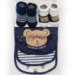 Duck duck goose 3 soft bibs and 2 pair of socks boys - Image 9