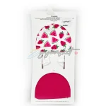 Bebe 3 pcs set girls 2 caps and 1 sorted pink and watermelon - Image 2