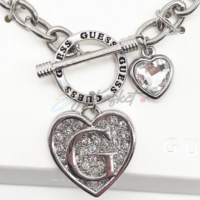 Guess Bracelet With Earrings Silver