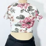 Shein Floral Wrap Crop Top - Image 2
