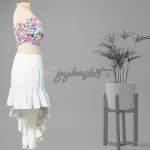 Shein Asymmetrical Ruffled Gypsy Skirt in White - Image 3