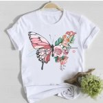 White women's Butterfly T-Shirt - Image 2