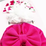 Bebe 3 pcs set girls 2 caps and 1 sorted pink and watermelon