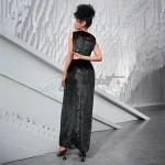 SHEIN Unity Sleeveless Split Sequin Evening Dress - Image 4
