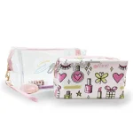Makeup Bag Set Double Dose of Beauty Essential Makeup Bag Duos Clear & Chic - Image 4