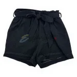 Shein Stylish Black Tie-Waist Shorts - Image 5