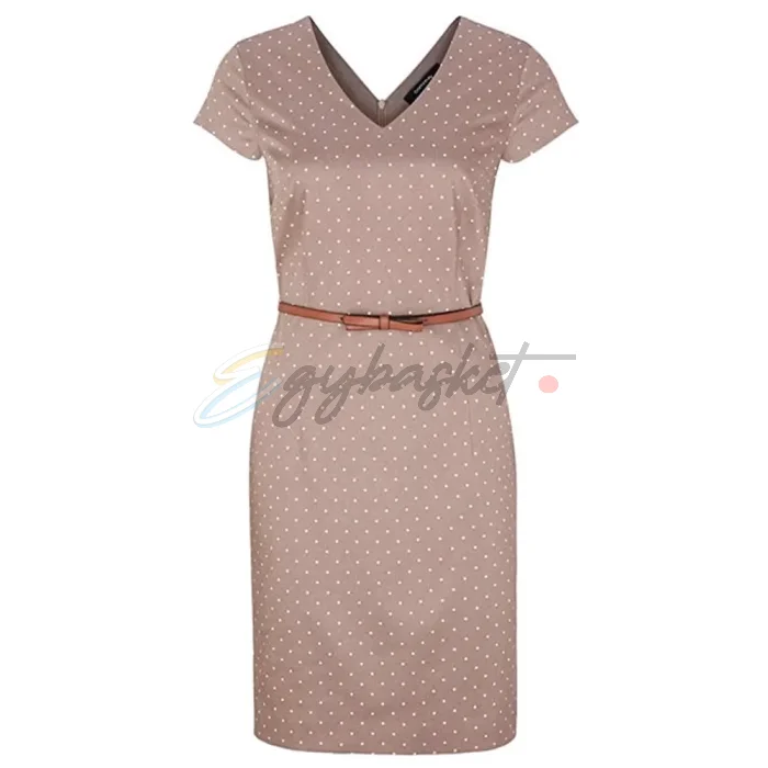 Elegant S. Oliver Comma Brand Polka Dot Dress with Belt - Image 2