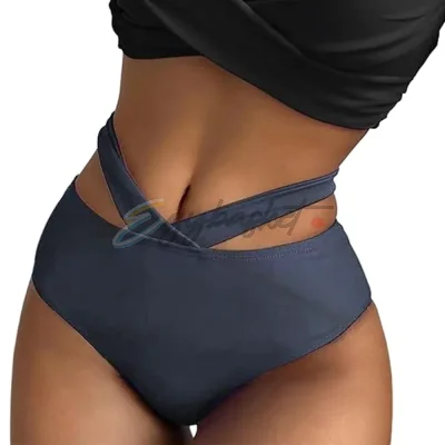 Shein Light Blue Bikini Cross Strap Design Summer