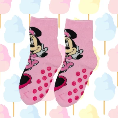 Disney Minnie Mouse girls slipper socks with rubber floor grips