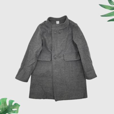 SHEIN Girls’ Grey Caban Coat