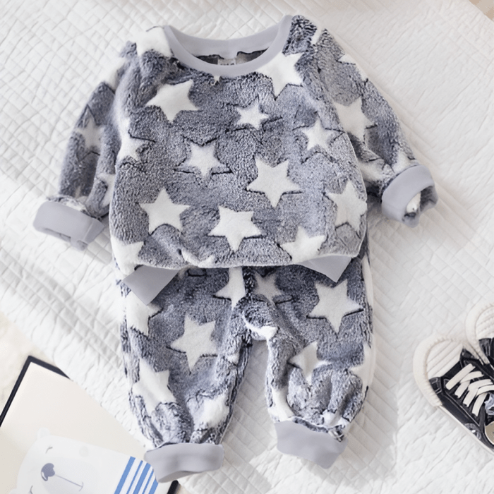 Shein Boy Star Pattern Pullover Set - Image 1