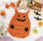 Shein Baby Pumpkin Knitted Romper