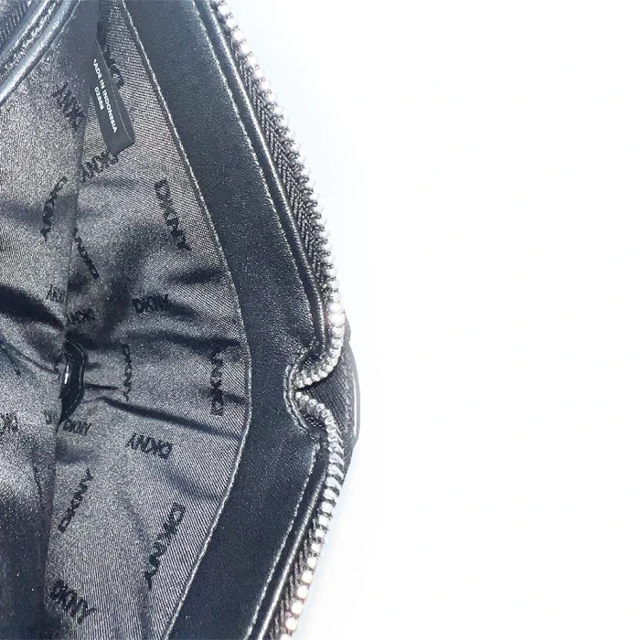 DKNY Monogram Zip Wallet – Black - Image 7