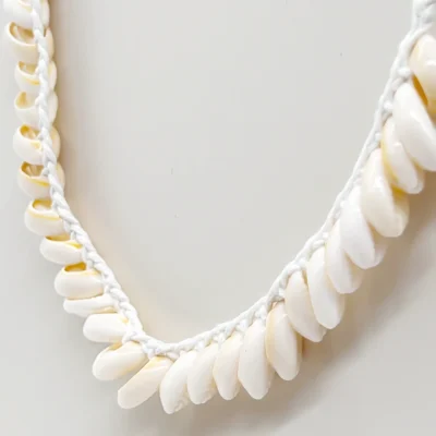 NEFERU Tide Line Braided Cowrie Shell Necklace