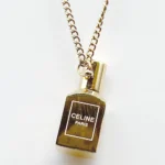 NEFERU CELINE Mini Scent Bottle Pendant – Gold Statement Chain - Image 3