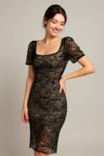 SHEIN Sweet Sultry Sheer Lace Mini Dress